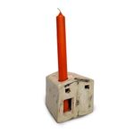 Candelero Decorativo de Cerámica Diseño Casita