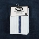 Set de 2 Toallas de Cocina Absorbentes Blanca