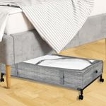 Caja Bajo Cama con Rodos Gris