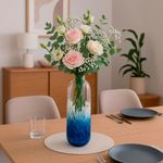 Florero de Vidrio Azul
