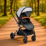 Travel System Gris Negro con Portabebé