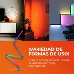 Lámpara de Pie/Pared Plegable Inteligente WiFi 22 W Luz RGB + Blanca