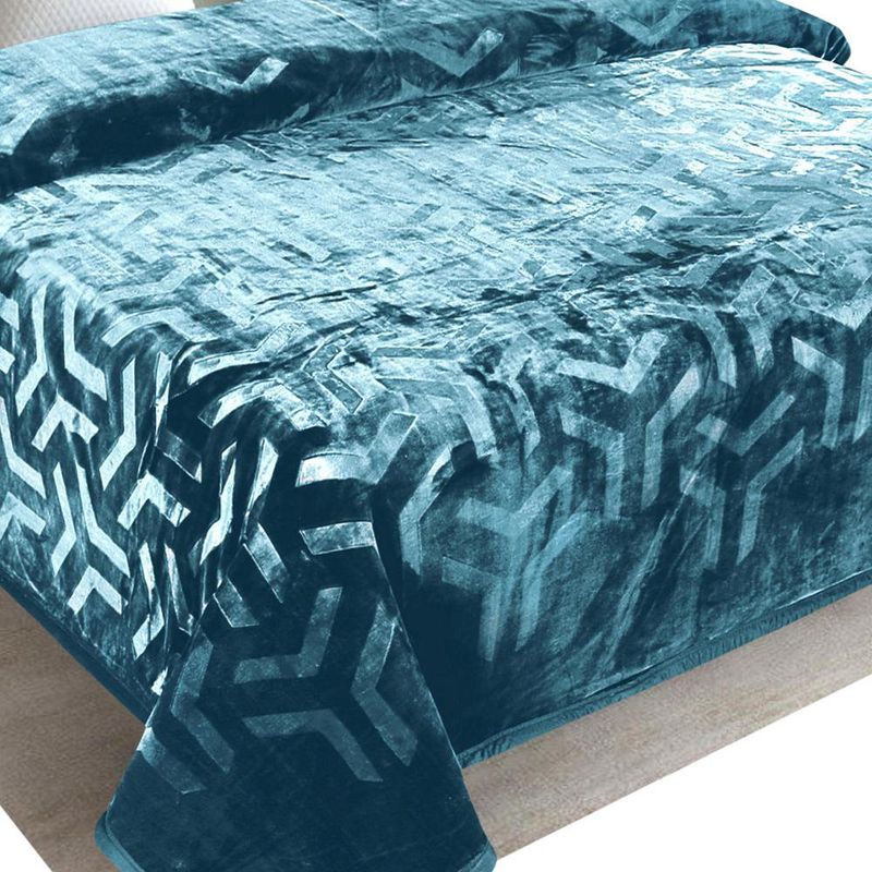 Frazada Afelpada Azul 220 X 240 Cm