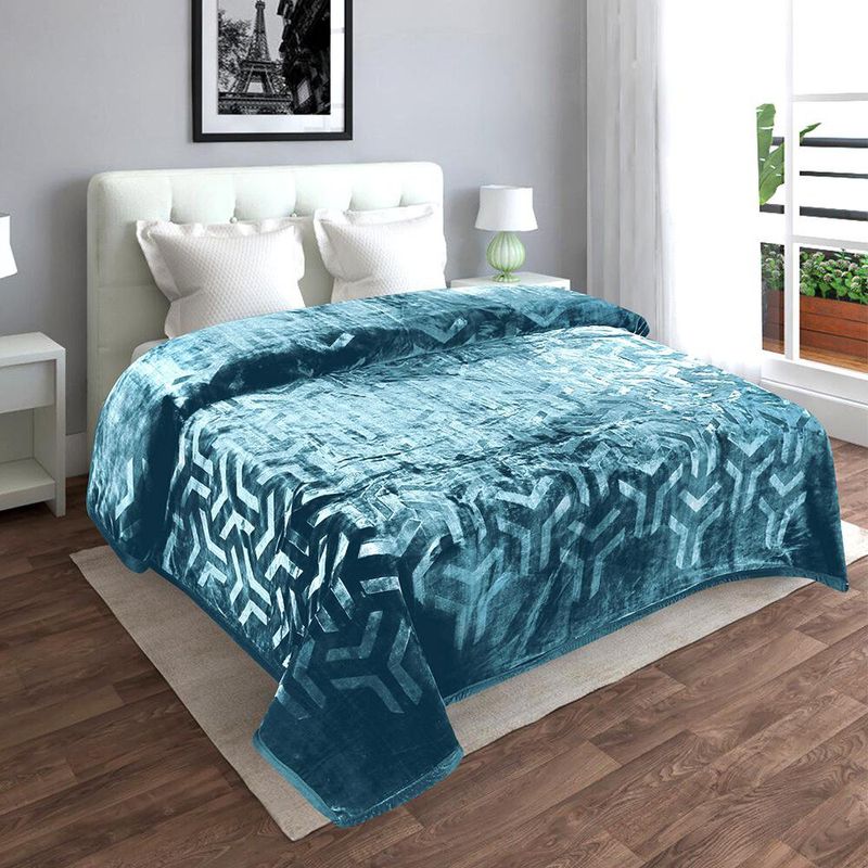 Frazada Afelpada Azul 220 X 240 Cm