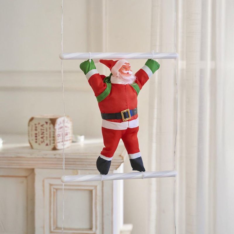 Santa Claus Decorativo en Escalera con Luz