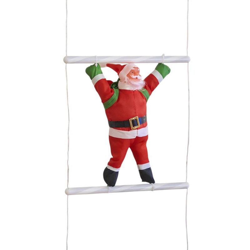 Santa Claus Decorativo en Escalera con Luz