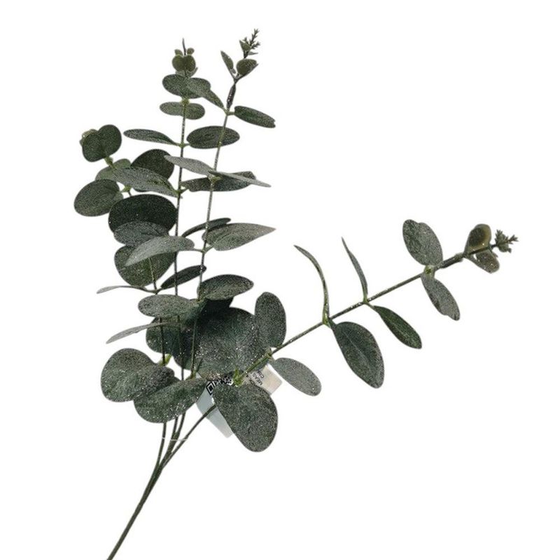 Rama con Hojas Brillantes Verde de 60 Cm