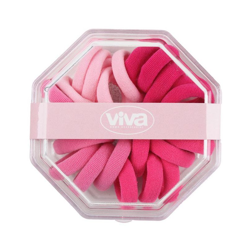 Set de Colas para Cabello Rosa 18 Pzas