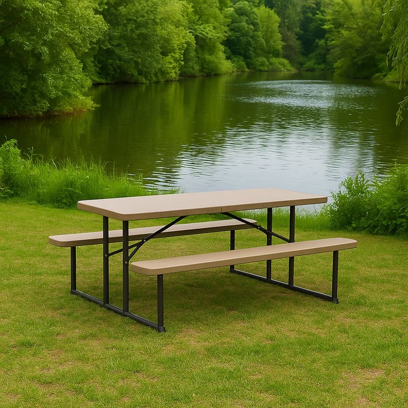 Set de Comedor Plegable Café para Camping