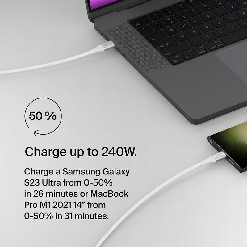 Cable USB-C a USB-C 240W Trenzado
