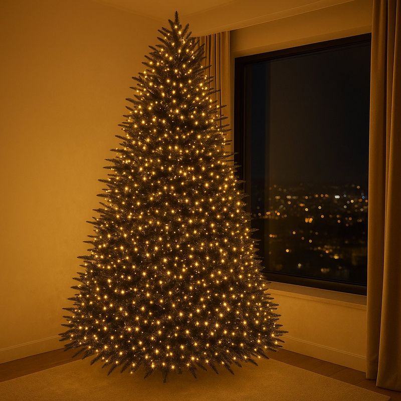 Serie Tipo Racimo LED Blanca Cálida 1000 Luces y 8 Funciones