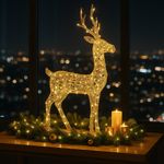 Reno Decorativo con 280 Luces LED Blanca