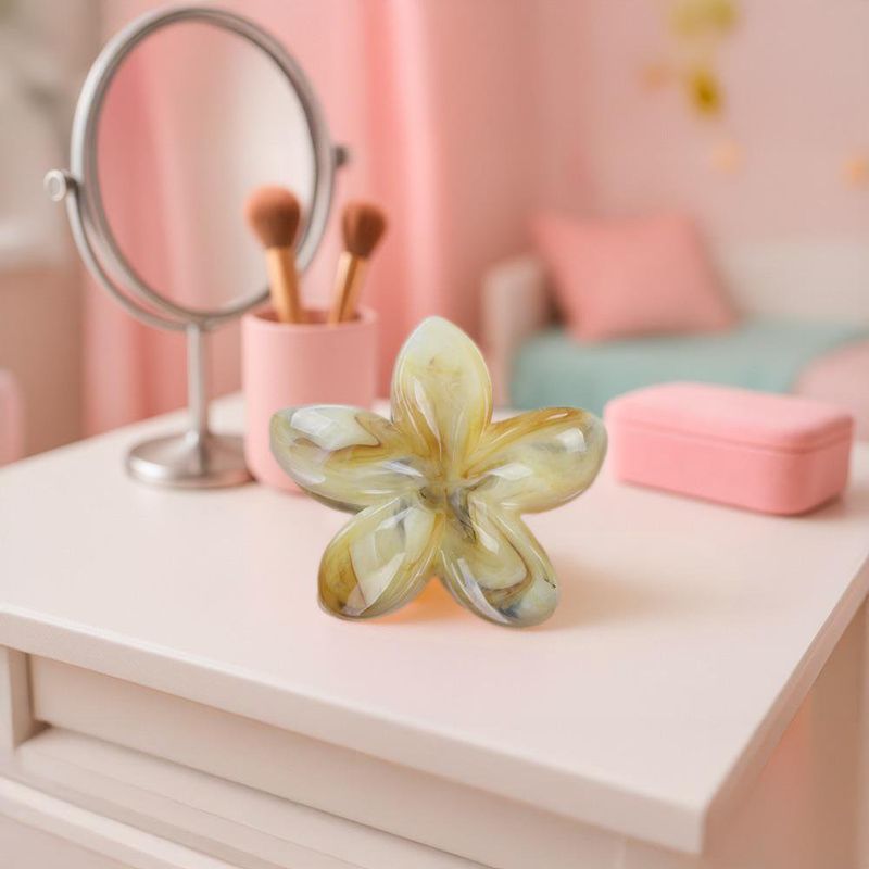 Gancho Cabello Flor Beige