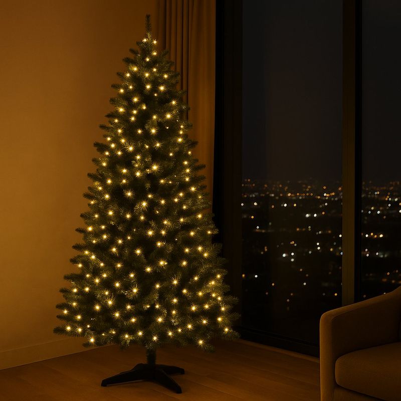 Serie LED Blanca Cálida de 300 Luces Fijas