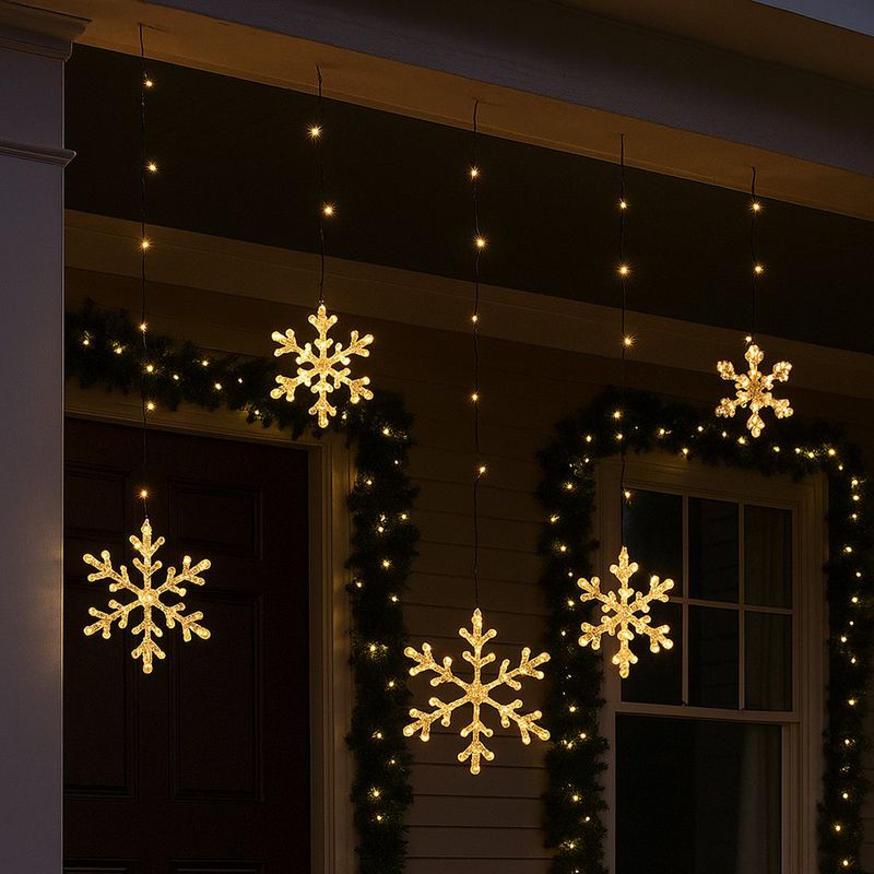 Cortina Decorativa de Copos con Luz LED