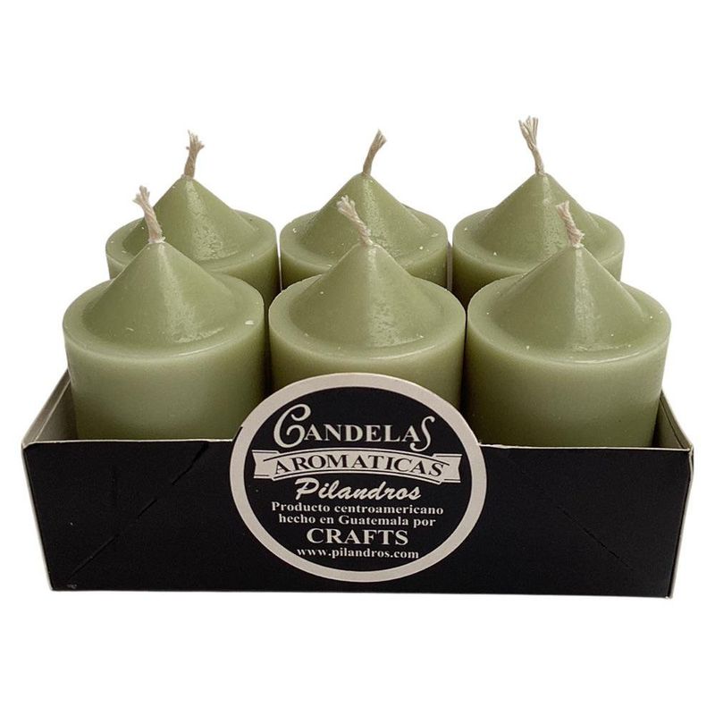 Set de 6 Velas Pistacho