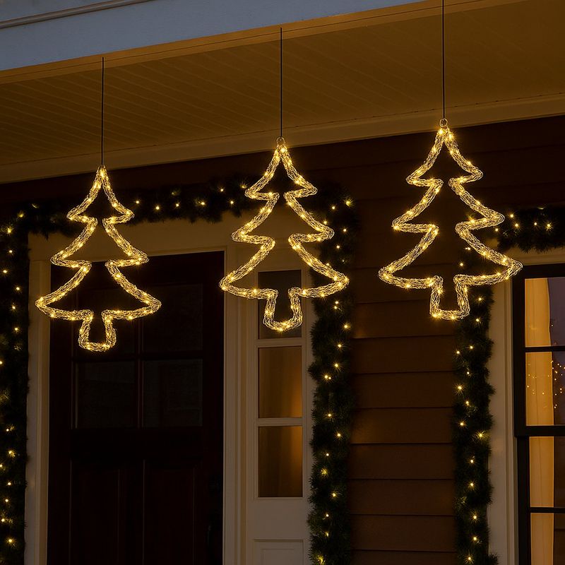 Árbol Decorativo con Luz LED Blanca Cálida