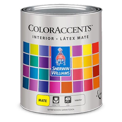 Pintura Látex Mate Interior ColorAccents Amarillo Brillante 1 L