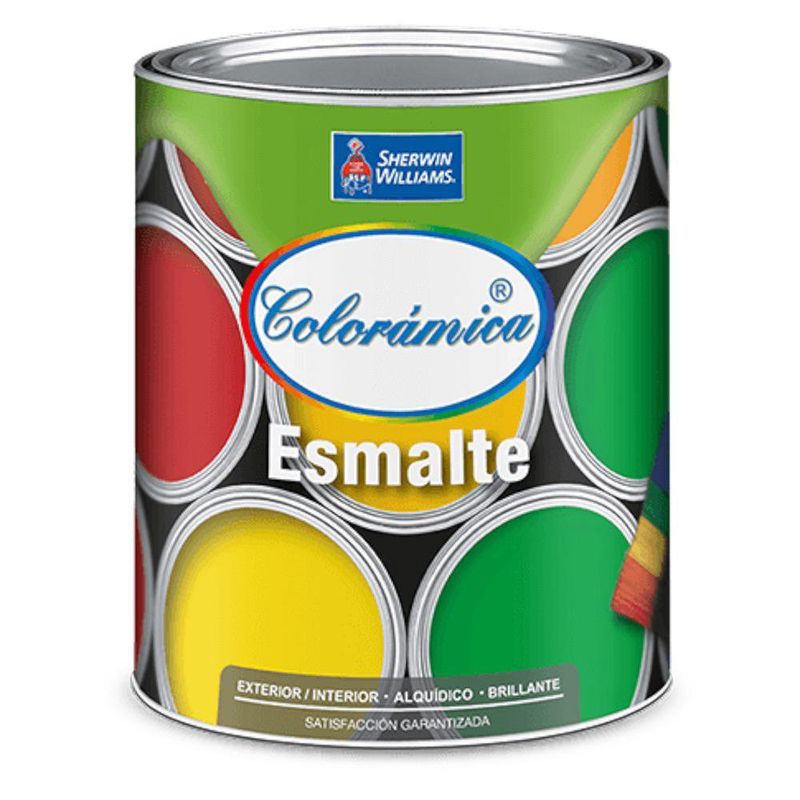 Esmalte Alquídico Brillante Colorámica Aceite Negro 1 L