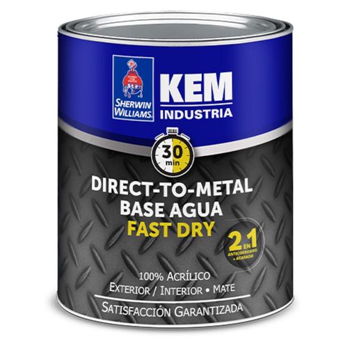Pintura Acrílica DTM Base Agua Mate Fast Dry 1 L
