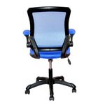 Silla Giratoria Mesh Azul con Brazos Ajustables