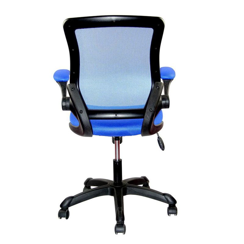 Silla Giratoria Mesh Azul con Brazos Ajustables