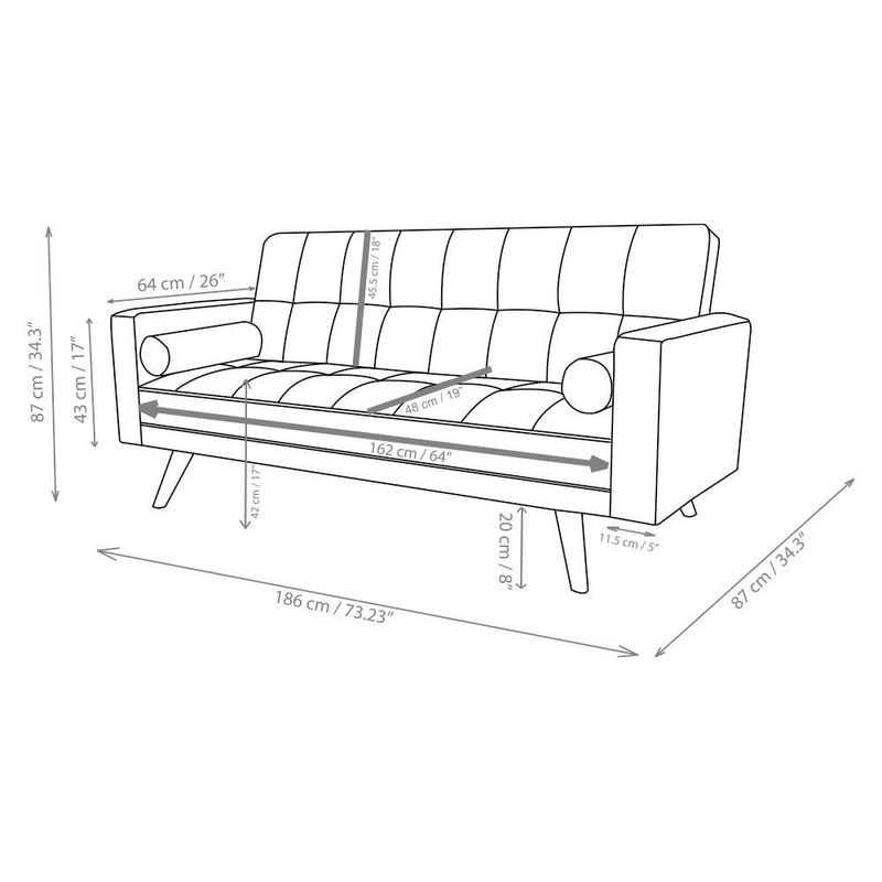 Sofa-Cama-con-Apoya-Brazos-Gris---Z