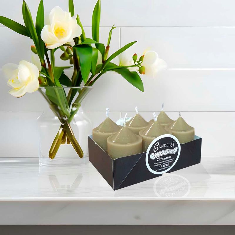 Set de Velas Votive Olivo 6 Unidades