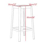 Banco Alto Lenox Café de 30x30x65 Cm - Zmobili