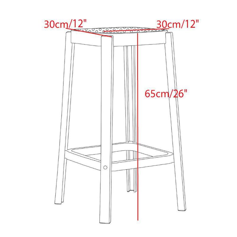Banco Alto Lenox Café de 30x30x65 Cm - Zmobili