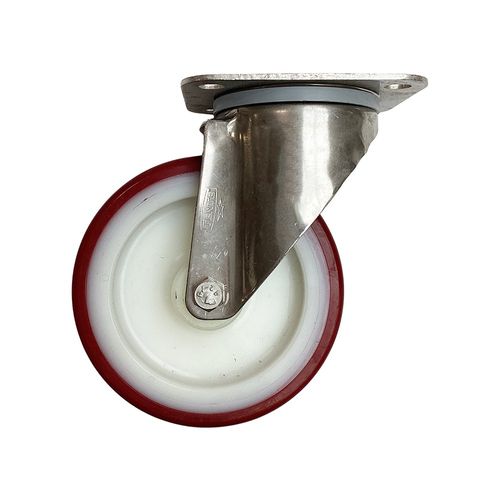 Rueda de Poliuretano Giratoria con Placa 5 Plg