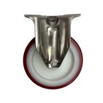 Rueda de Poliuretano Fija con Placa Burdeo 5 Plg
