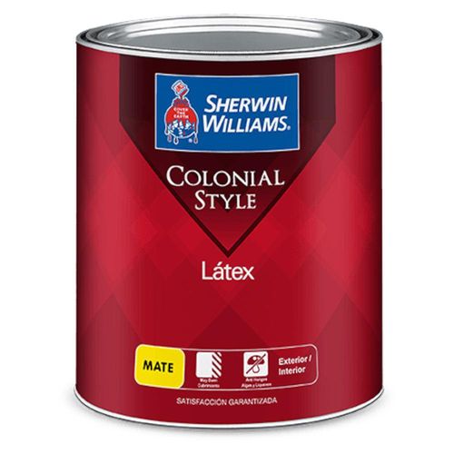Pintura Látex Mate Colonial Style Rojo Barro 1 L