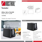 Tostador Dos Rodajas 7 Funciones - Rosthal
