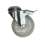 Rueda Polipropileno 3 Plg Giratoria con Espiga y Freno 90 Kg