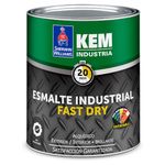 Esmalte Industrial Brillante Fast Dry Blanco Kem Industria 1 L