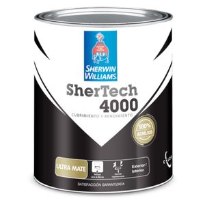 Pintura Acrílica Ultra Mate SherTech 4000 Blanco 1 L
