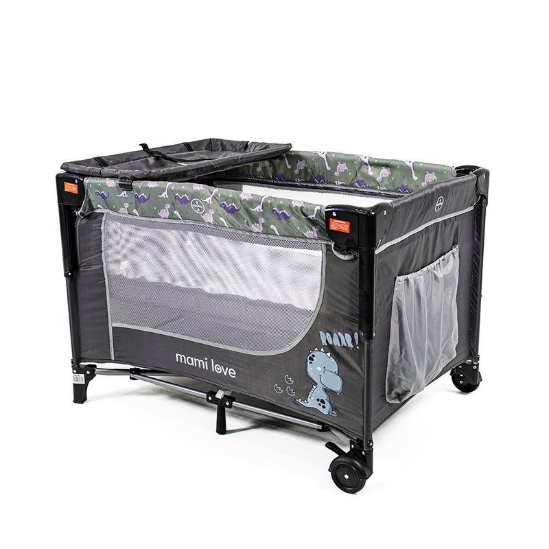 Corral Cuna Convertible Diseño Madison Color Gris