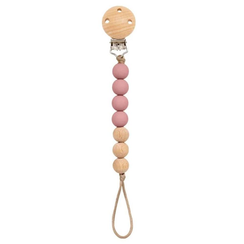 Sujetador de Chupete de Silicón Rosa