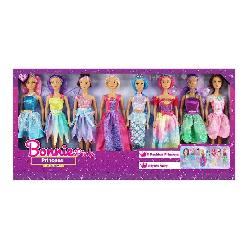 Set de 8 Muñecas Princesas de 30 Cm