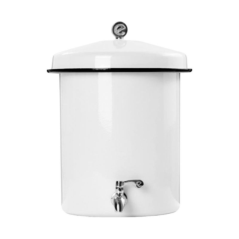 Mini Ecofiltro de Peltre Blanco con Grifo 6L