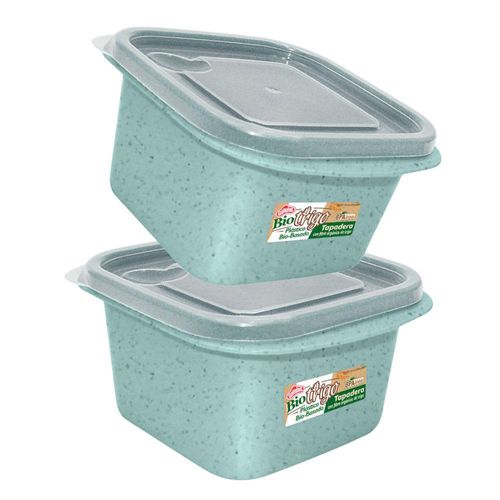 Set de 2 Herméticos Medianos Celeste