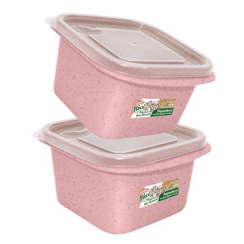 Set de 2 Herméticos Medianos Rosados