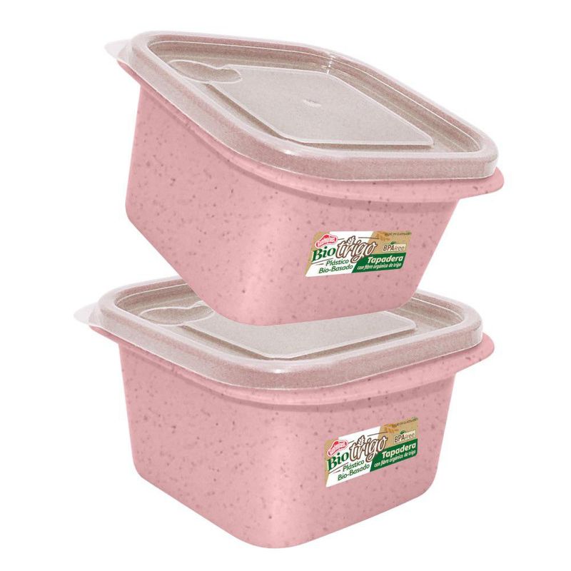 Set de 2 Herméticos Medianos Rosados
