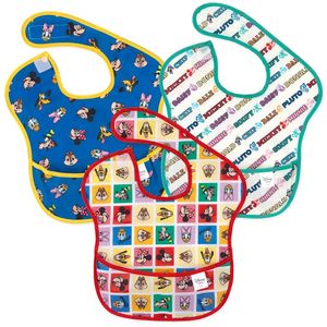 Baberos Impermeables Tipo Mickey y Amigos 3 Pzas