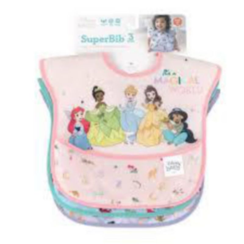 Baberos Impermeables Tipo Princesas Disney 3 Pzas