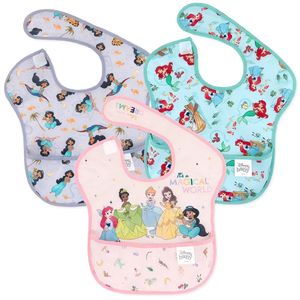 Baberos Impermeables Tipo Princesas Disney 3 Pzas