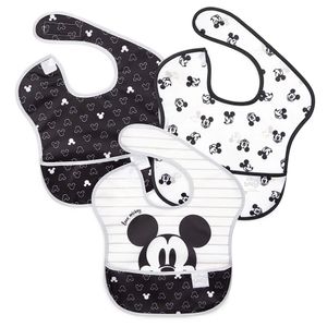 Baberos Impermeables Tipo Mickey Love 3 Pzas
