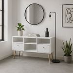 Mueble Auxiliar Blanco con 2 Cajones