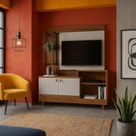 Modulo para TV Eris Café y Blanco